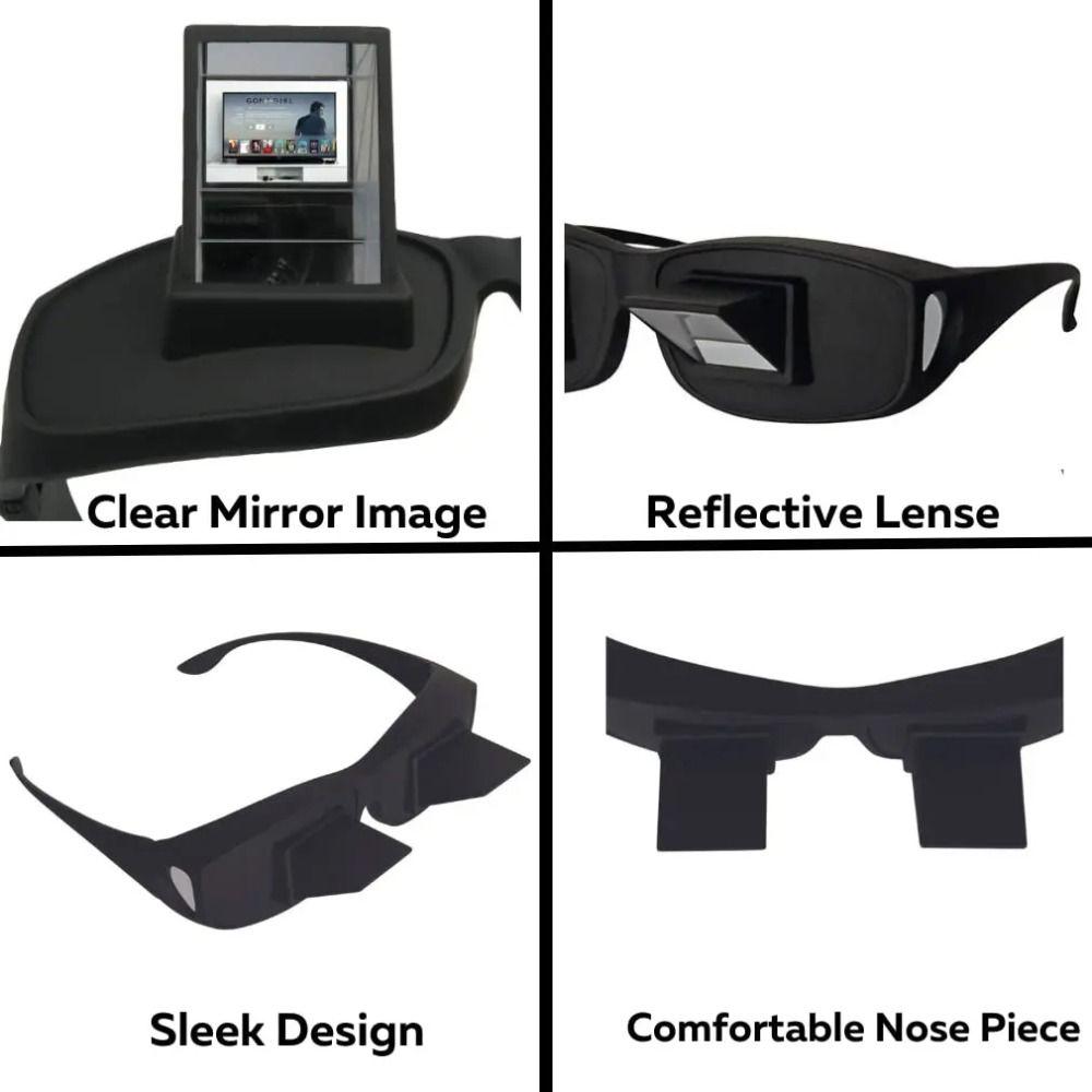 Seated View Lie Down Glasses TV Watching Prismatic Glasses NEW Sit View Prism Reading