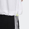Adidas Neo Solid Color Logo Print Crew Neck Simple Tee Women Tops White HS8845