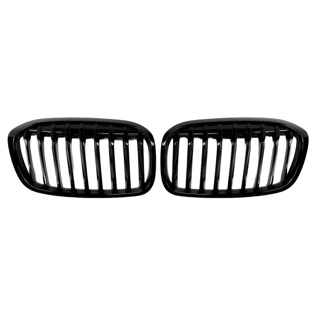 Совместимая с 18-21 BMW 2 серии Gran Tourer F46 Решетка радиатора "ноздри" Глянцево-черная (Одна линия)