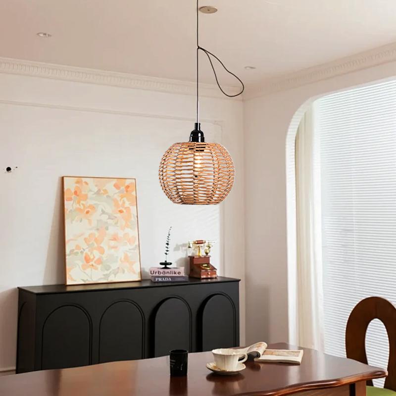 1шт ротанг декоративный винтажный искусственный ротанг плетеный абажур декоративная люстра лампы B&B люстра освещение японский многостильный