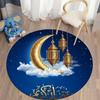 Muslim Prayer Kawaii Printed Round Carpet for Living Room Rugs Camping Picnic Mats Flannel Anti-Slip Rug Yoga Mat Stranger Thing