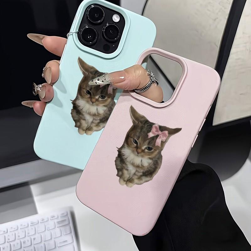 Phone Case For iPhone 17 16 15 14 13 12 11 XS X XR 7 8 Plus 17 Pro Max 16E Air Shockproof Bumper Cover Soft and Cute Cat Pattern