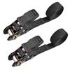 TRIWONDER Ratchet Tie Down Straps Black 2 (01 (25mm) - Straps, 8m)