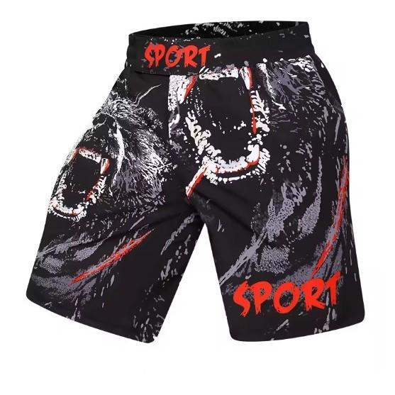 Snake Cobra Wolf Skull Panda Shark Monkey MMA Muay Thai Kick Boxing Shorts Martial Art UFC Boxer Unisex Men Women Pants Training Sport