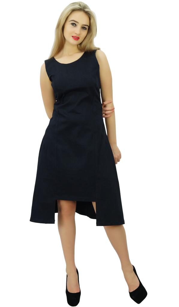 Bimba Женское А-симметричное платье с круглым вырезом без рукавов, формальное повседневное платье