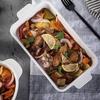 Посуда для выпечки с полосатым узором Прямоугольная форма для лазаньи Кухонная утварь Керамический противень для выпечки Духовка