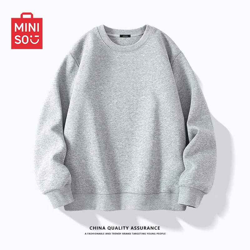 MINISO Men's Casual Round Neck Pullover Sweatshirt