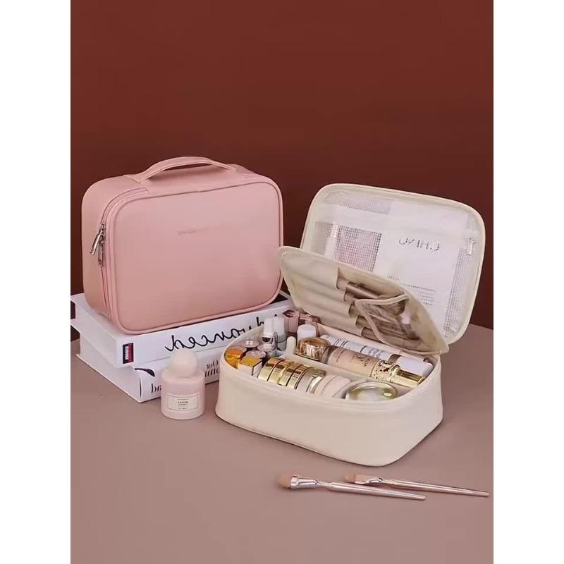 1 шт. многослойная съемная косметичка большой вместимости, дорожная сумка для хранения косметики с отделением для кистей, унисекс, портативная, необходимая для красоты, маленькая сумка,