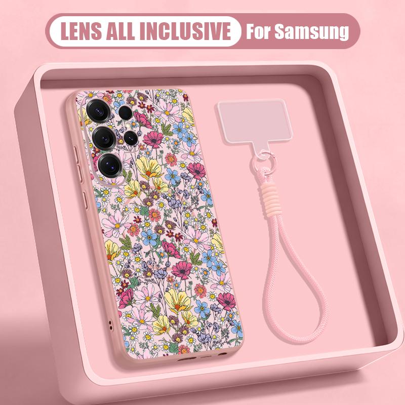 Чехол INS с принтом подсолнуха для Samsung S26 S25 Ultra S24 S23 FE S22 A15 A16 A17 A35 A36 A37 A54 A55 A56 A57 5G Гибридный Магнитный Матовый Чехол