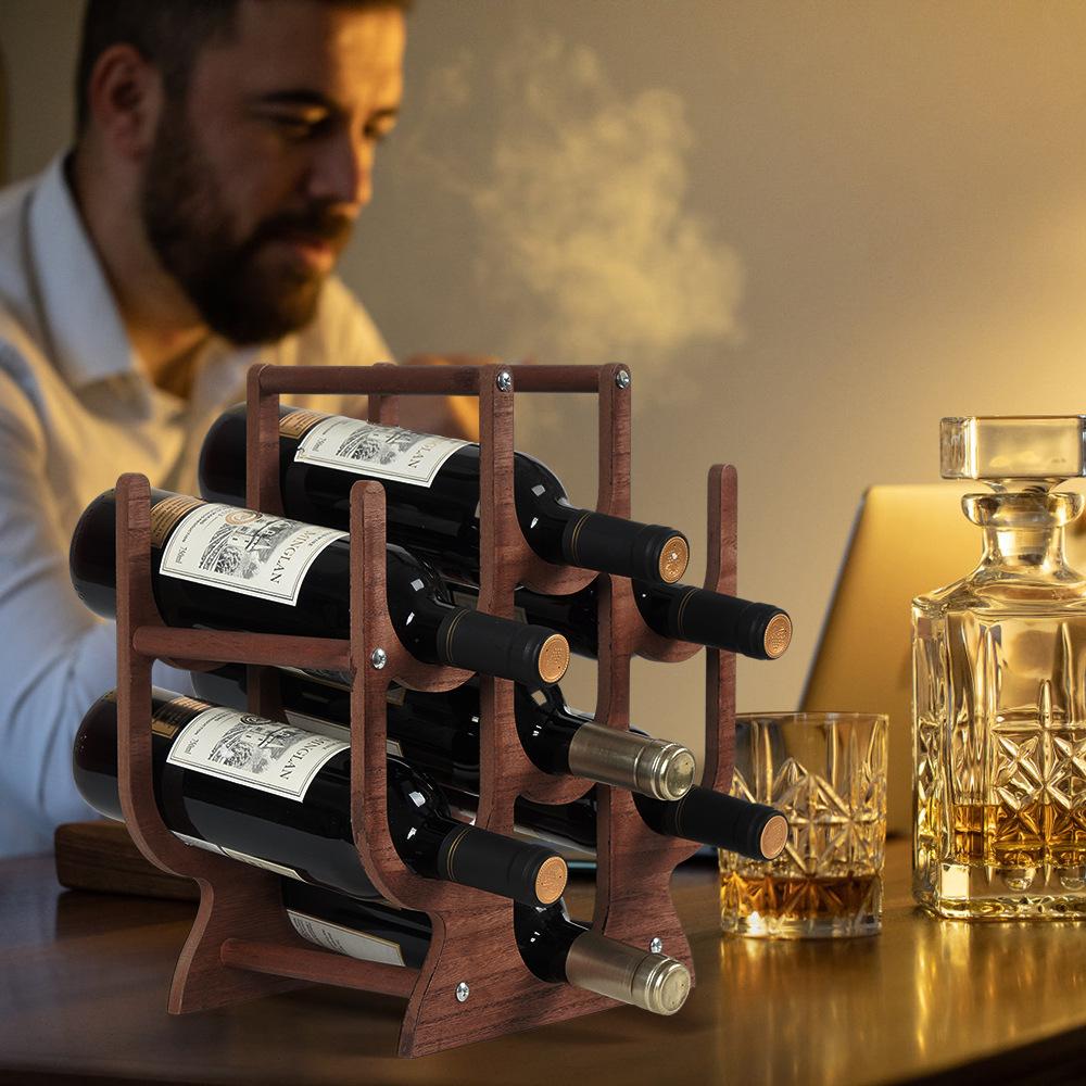 Creative Wine Rack Wood Shelf Wine Holder Shelves For Cabinet Storage Wine Bottle Holder Home Decor