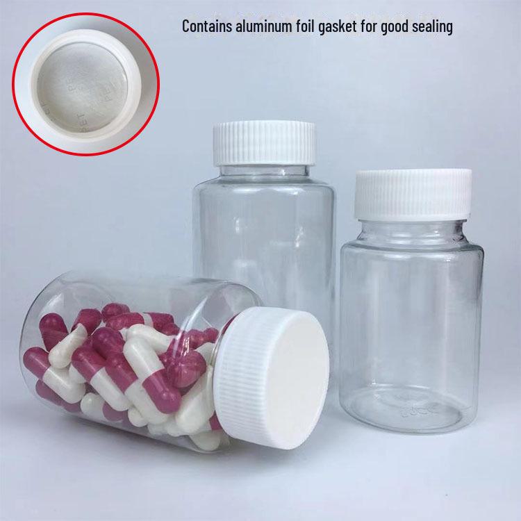 30, 100, 250 мл ПЭТ прозрачная капсульная бутылка с широким горлом и герметичной крышкой