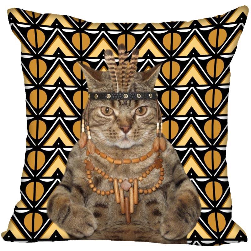 Спальня Домашний Офис Декор Наволочка Квадратная Забавный Кот Животное