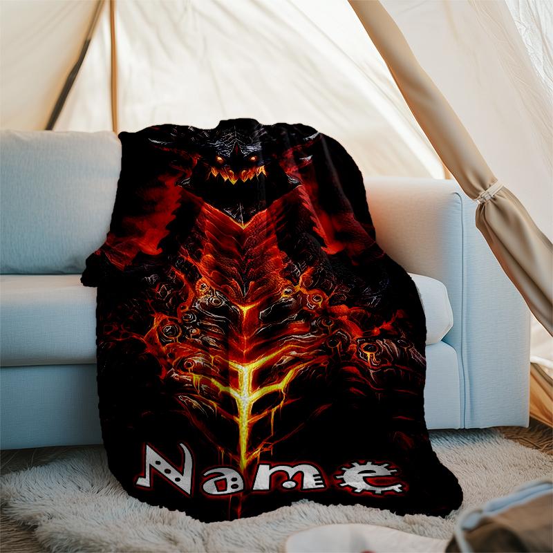 Personalized Custom Name Blanket - World of Warcraft Print Design,Blanket for Sofa,Bed,Travel,Camping - Soft and Warm, Great Gift