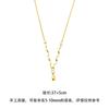 Gold Wave Water Drop Necklace for Women, Korean-style Simple Niche, Daily Commute Versatile Gentle Atmosphere Collarbone Chain