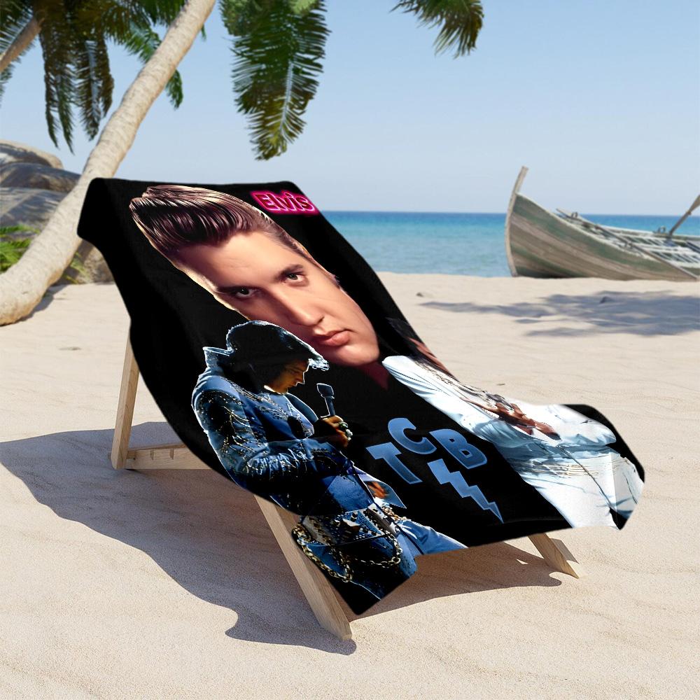 Elvis Presley Beach Towel High Absorbency Quick-Dry Comfortable Lightweight Suitable for Sports, Travel, Swimming, Yoga, Bathroom, Beach, And Pool