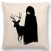 New Black White Style Wonder GirlSofa Pillow Case Elegant Lady Miracle Beauty Portrait Noble Mind Gorgeous Ideas Cushion Cover