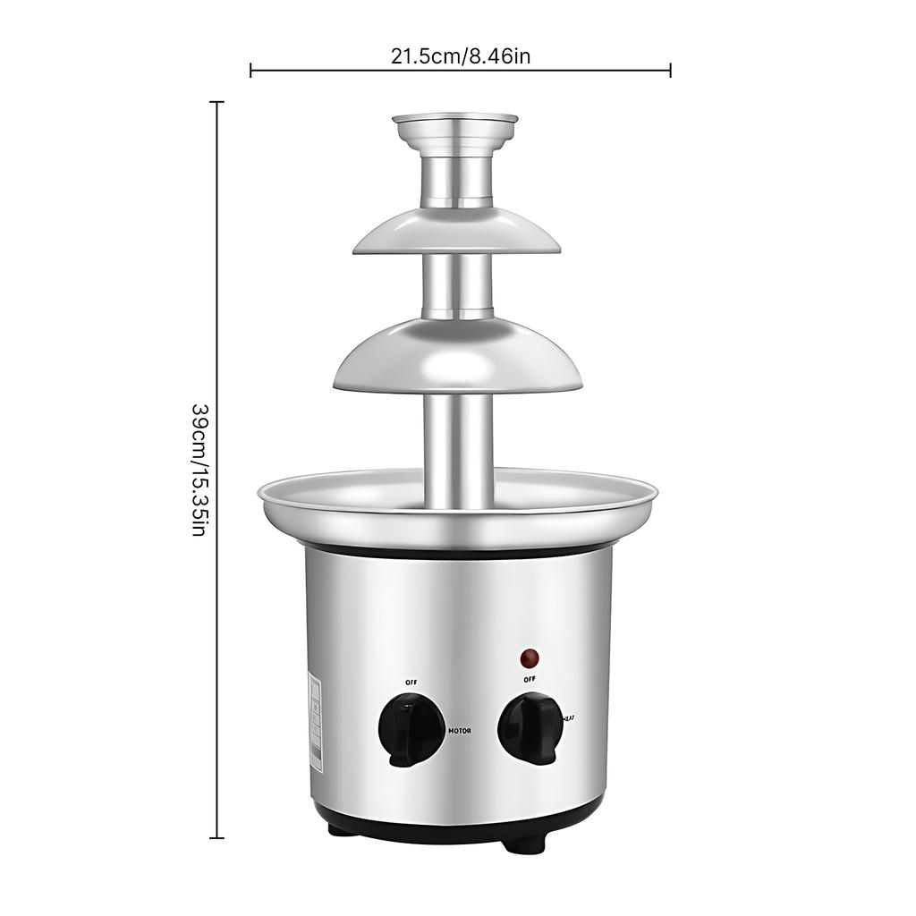 3-х уровневая электрическая машина для шоколадного фонтана с поддоном, автоматическим контролем температуры, пищевая, не