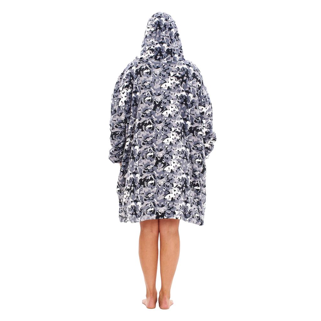 Keanu Unisex Adult Camouflage Fleece Sherpa Lined Oversized Blanket Hoodie