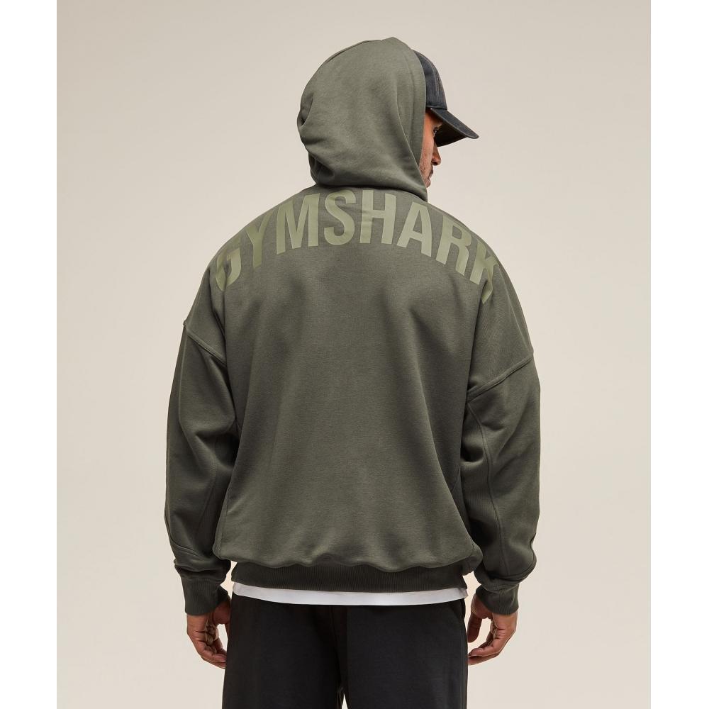 Gymshark Толстовка с капюшоном Power Zip Up Strength Green A2c9j Ecjh