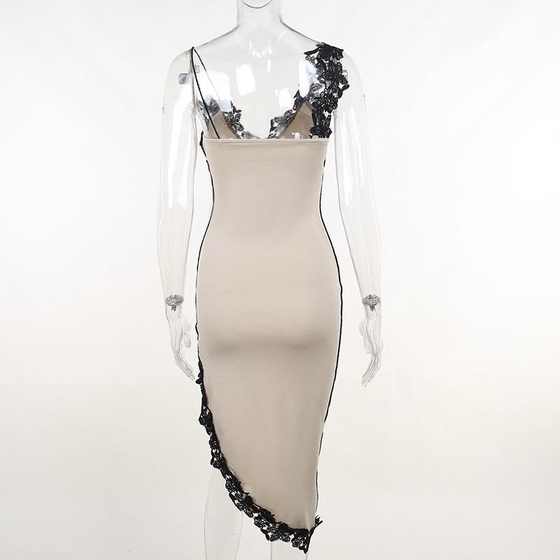 Женское сексуальное кружевное коктейльное мини-платье с v-образным вырезом для вечеринок и клубов