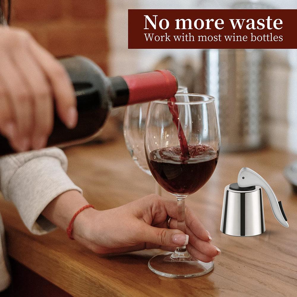 Bottle Wine Stopper Wine Bottle Plug With Silicone Beverage Bottle Stopper Reusable Wine Saver Bottle Sealer Keeps Wine Fresh