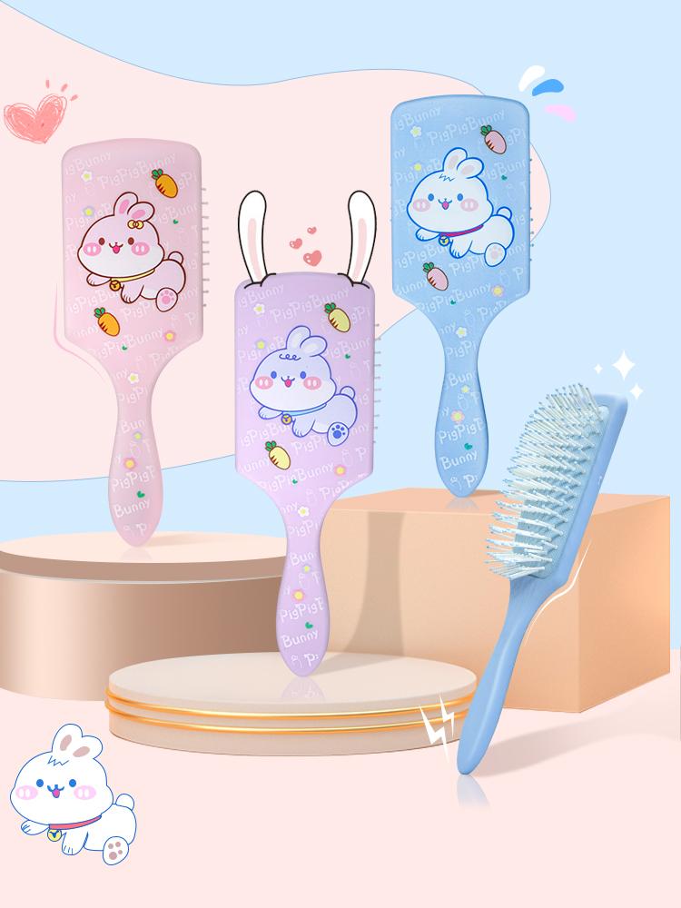 Cute Portable Air Cushion Massage Combs Hairbrush Cartoon Children Comb Foldable Hair Brush Anti-static Hairdressing Tool Kids