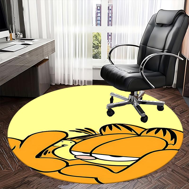 Garfield Chair Mat - Round Carpet for Home Decor, Office, Living Room