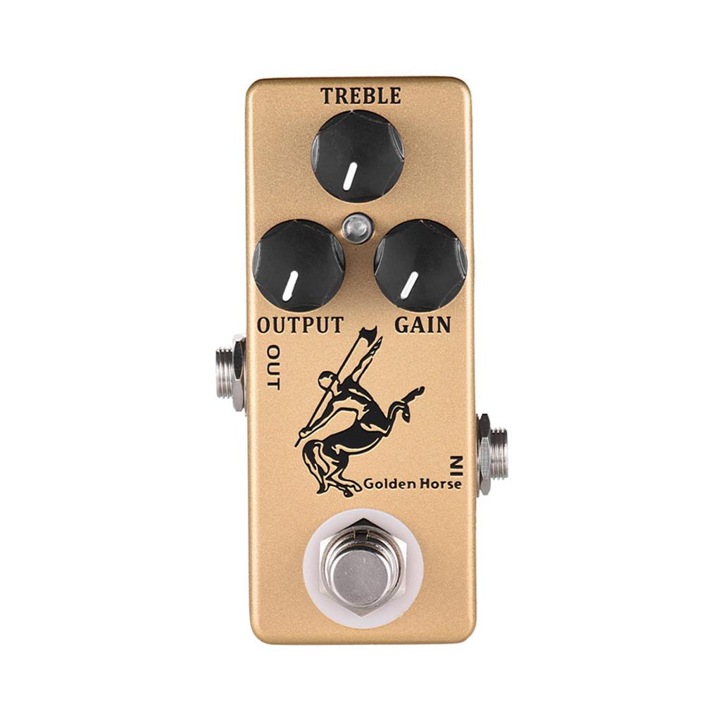 Btuty Golden Horse Guitar Overdrive Effect Pedal Full Metal Shell True Bypass Golden Horse