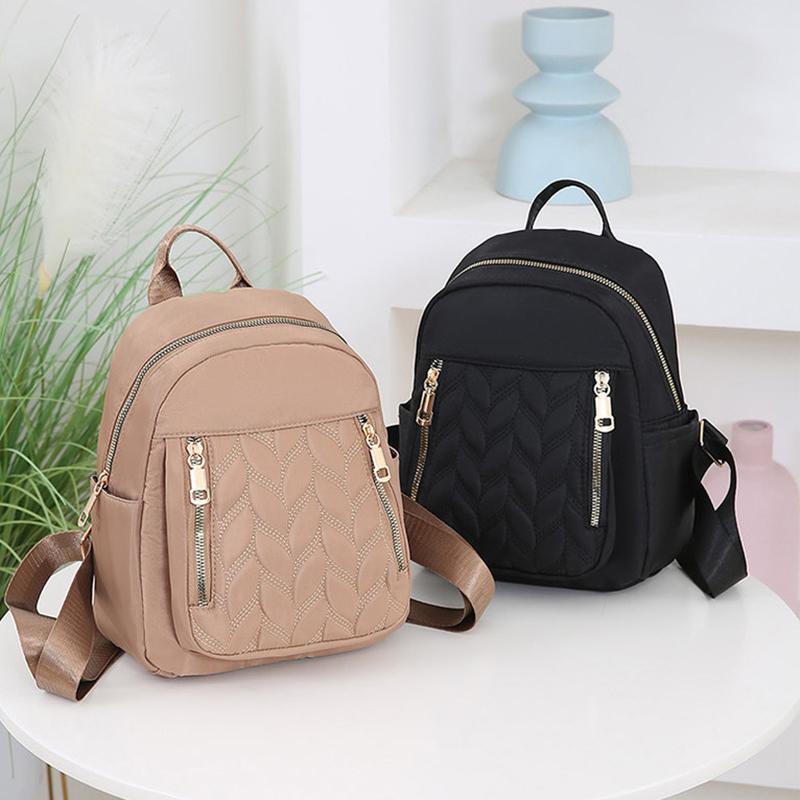 Высококачественный нейлоновый городской модный женский рюкзак большой вместимости на молнии в минималистичном повседневном стиле для студентов