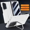 Leather With Privacy Screen Tempered Glass Protector Case For Samsung Galaxy Z Fold7 Spring Hinged Camera Holder Cover
