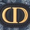 Dior 30 Montaigne CD Metal Logo Jacquard Canvas And Jacquard Denim Card Holder Women Card Holder Blue S2152UDCE-M49E