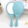 Vintage Carved Handheld Vanity Mirror Makeup Mirror Hand Mirror Handle Cosmetic