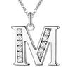 Hip-Hop Diamond Initial Necklace - Stylish 26-Letter Pendant for Men and Women