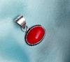 Coral Gemstone 925 Sterling Silver Plated Oval Pendant Jewelry NST-J2H18951