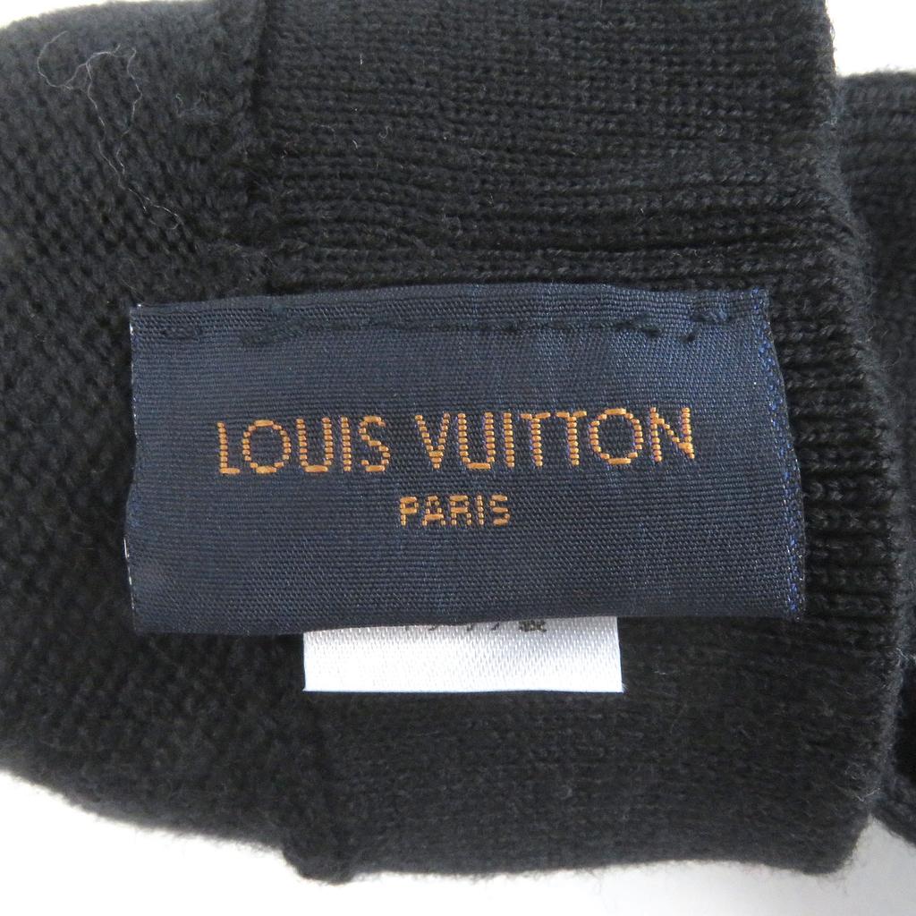 Отличные перчатки LOUIS VUITTON Gong Giant Pop Monogram Glove черная шерсть M73905 Б/У