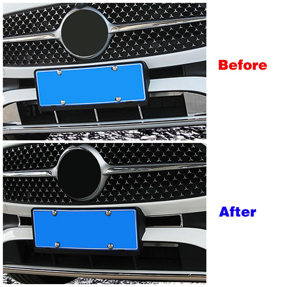 Для Mercedes Benz C Class W206 C200 C260 C300 2022 2023 Автомобильный номерной знак Решетка воздухозаборника Рамка Крышка Накладка Украсить