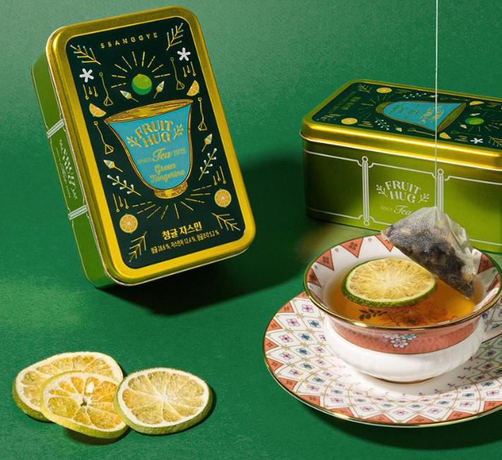 Чай в пакетиках Ssanggyemyeongcha Fruit Hug Cheonggyul Jasmine — традиционная корейская смесь цитрусовых и жасмина