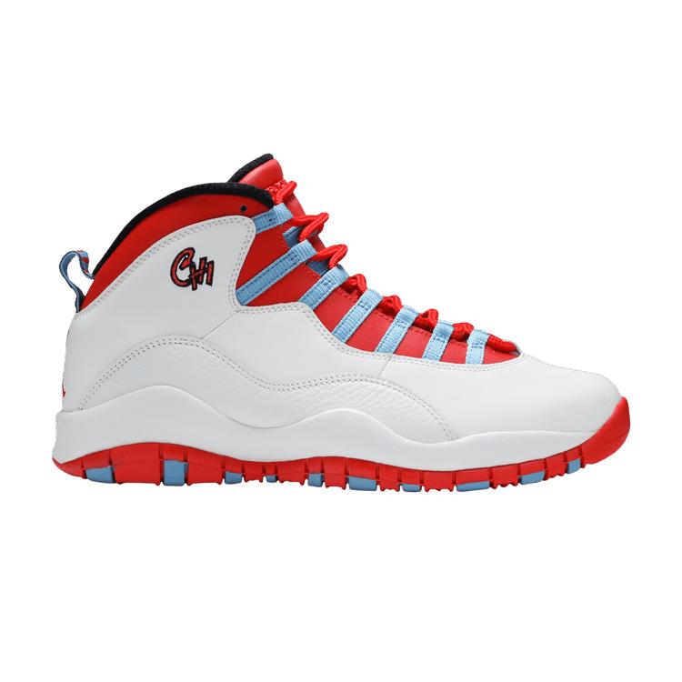 red and white jordans 10