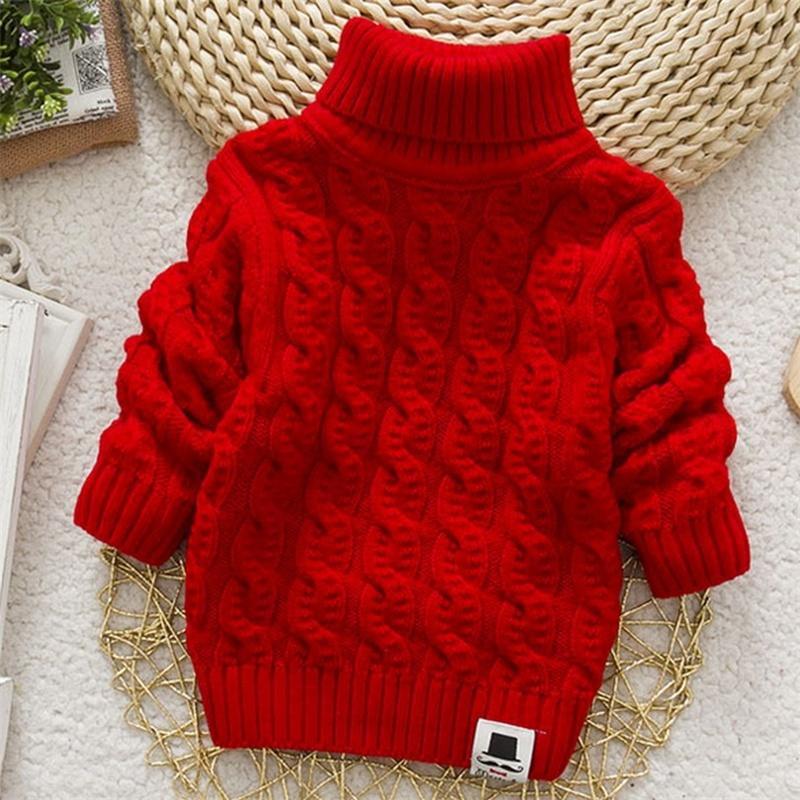 Водолазка для мальчиков и девочек с этикеткой в виде бороды, однотонные детские свитера, мягкие теплые, Sueter Infantil, осень