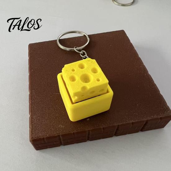 Talos 3D-печатная игрушка-кликер для сыра, Кликер для снятия стресса, Карманная клавиатура-фиджет с кнопкой