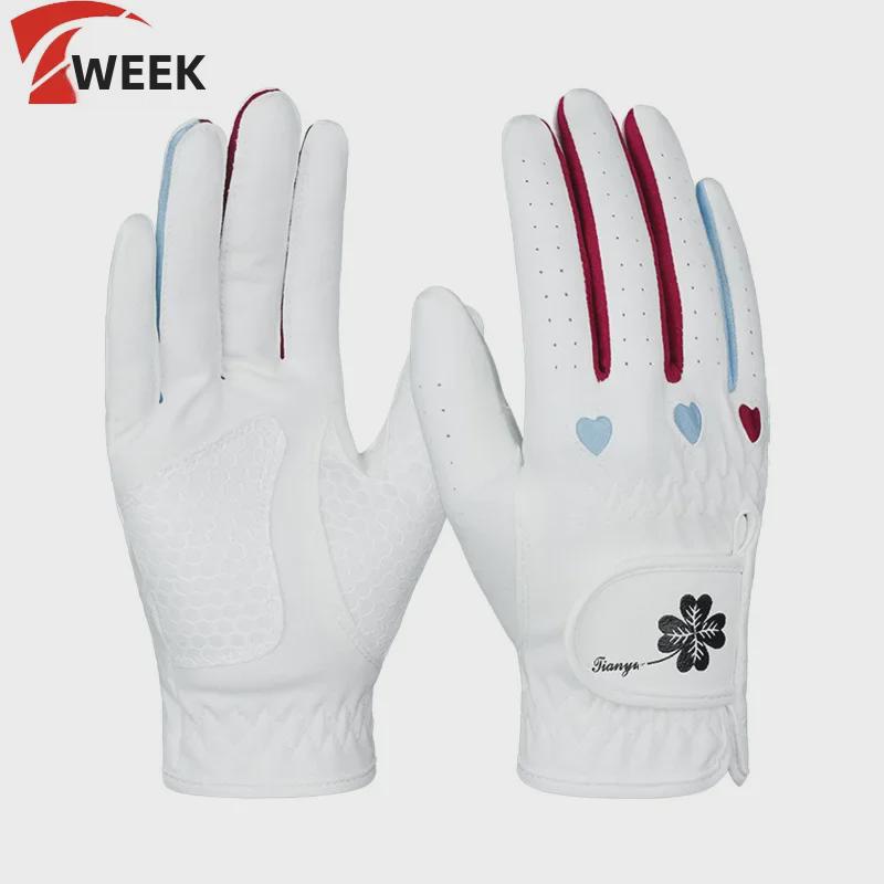 Женские нескользящие дышащие перчатки для гольфа - Корейская версия, Микрофибра, Износостойкие, 1 пара.