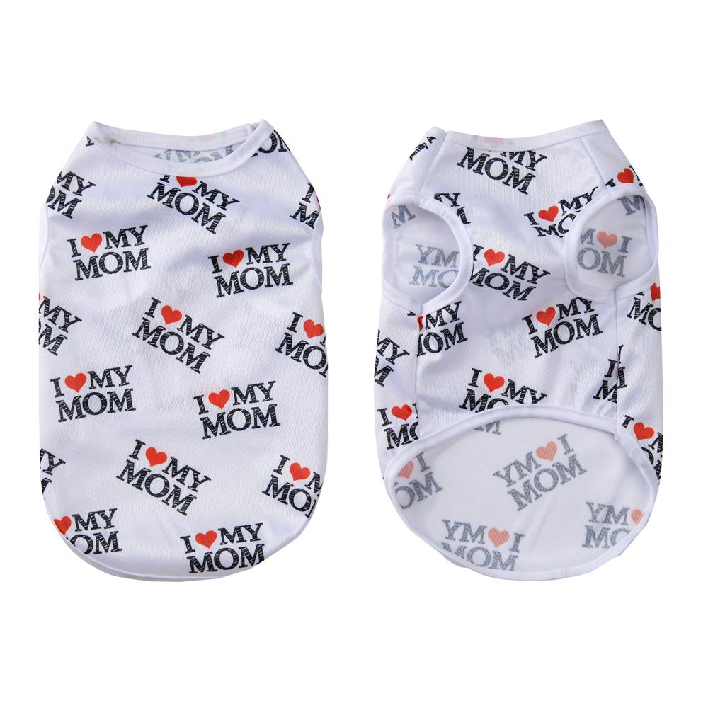 Мягкая одежда для собак средних и маленьких пород, дышащая футболка с принтом «любовь», костюм для щенка, шнауцера, йоркширского чихуахуа, жилет для питомца, пальто