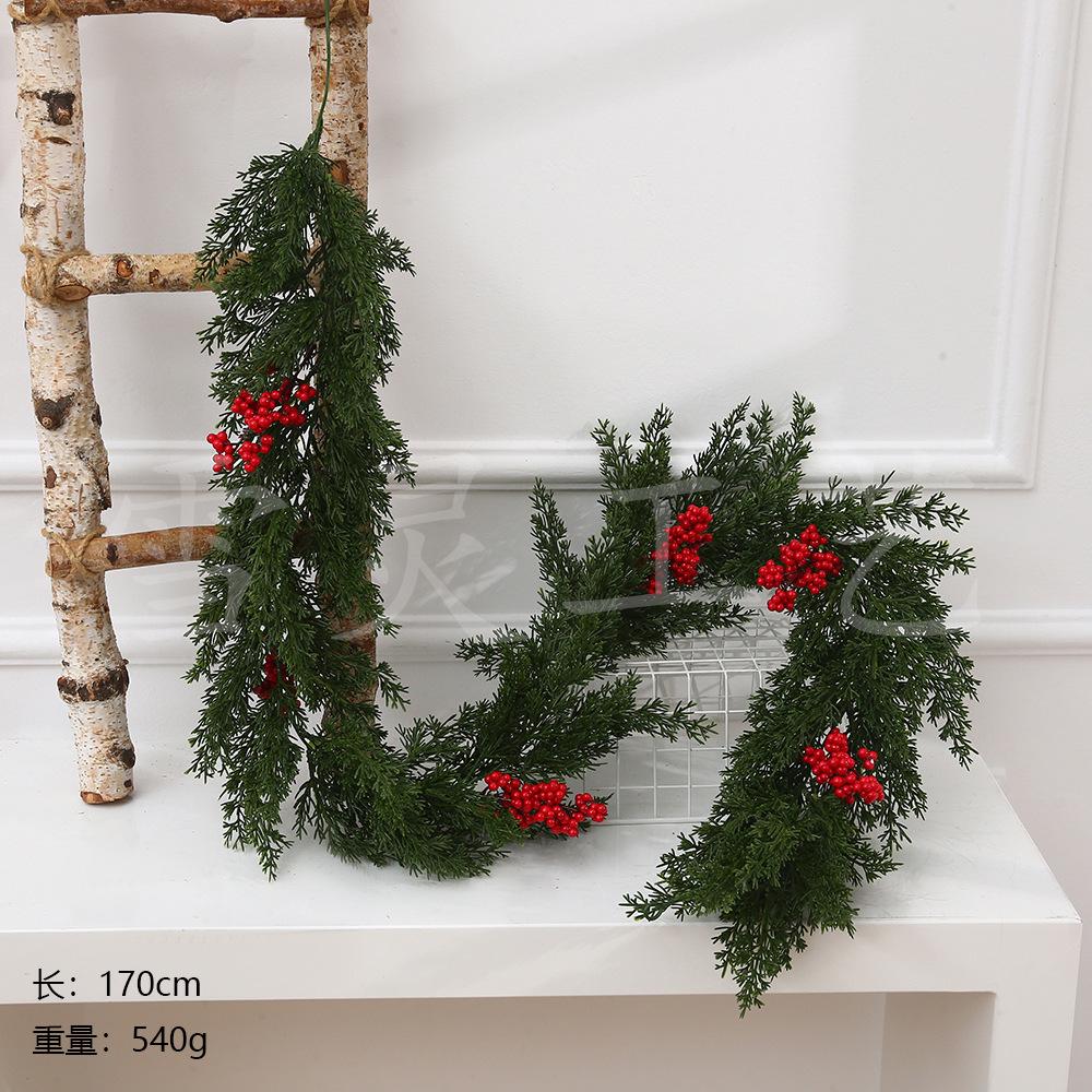 Christmas Decoration, Red Cedar Vine, 170cm, Vine, Christmas Decoration Wreath, Holiday Door Hanging, Door Decoration