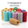 2mm Two-Strand Cotton Rope, 3mm Colored Braided Rope, for Binding, Decoration, and Hanging Tags
