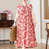 Летнее винтажное платье больших размеров, женские свободные повседневные элегантные длинные платья без рукавов большого размера