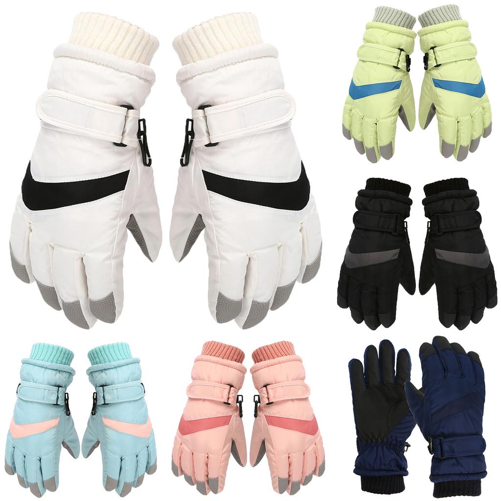 Upgraded Outdoor Children's Ski Gloves Cycling Gloves Winter Mountaineering Warm Gloves Waterproof