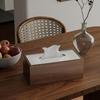 Chinese Style Wood Tissue Box with Acrylic Lid Light Luxury Easy Access Multi-functional Desktop Napkin Organizer