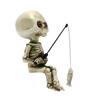 1/3Pcs Outdoor Garden Halloween Skeleton Ornament Creative Entry Courtyard Landscaping Fishing Skeleton Resin Figure Balcony Decoration