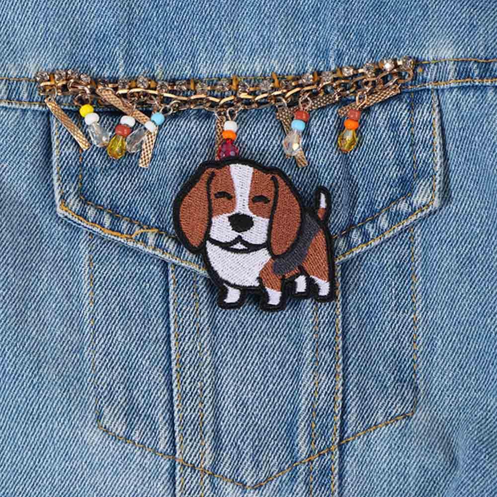 for Clothes Corgi Dachshund Corgi Apparel Decoration Iron On Clothes Embroidery Dog Pattern Appliques Patches Sewing Fabric