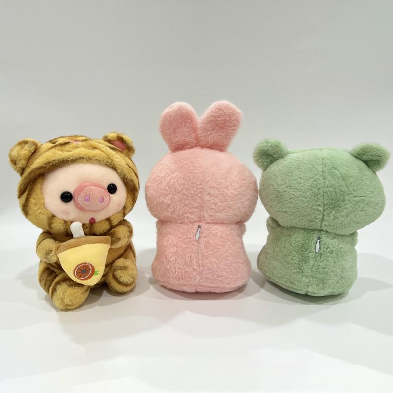 Милая плюшевая чашка для чая с молоком, мягкая игрушка, розовая клубничная свинья, плюшевые игрушки, плюшевые куклы Боба, мультяшный тигр, кролик, лягушка, плюш